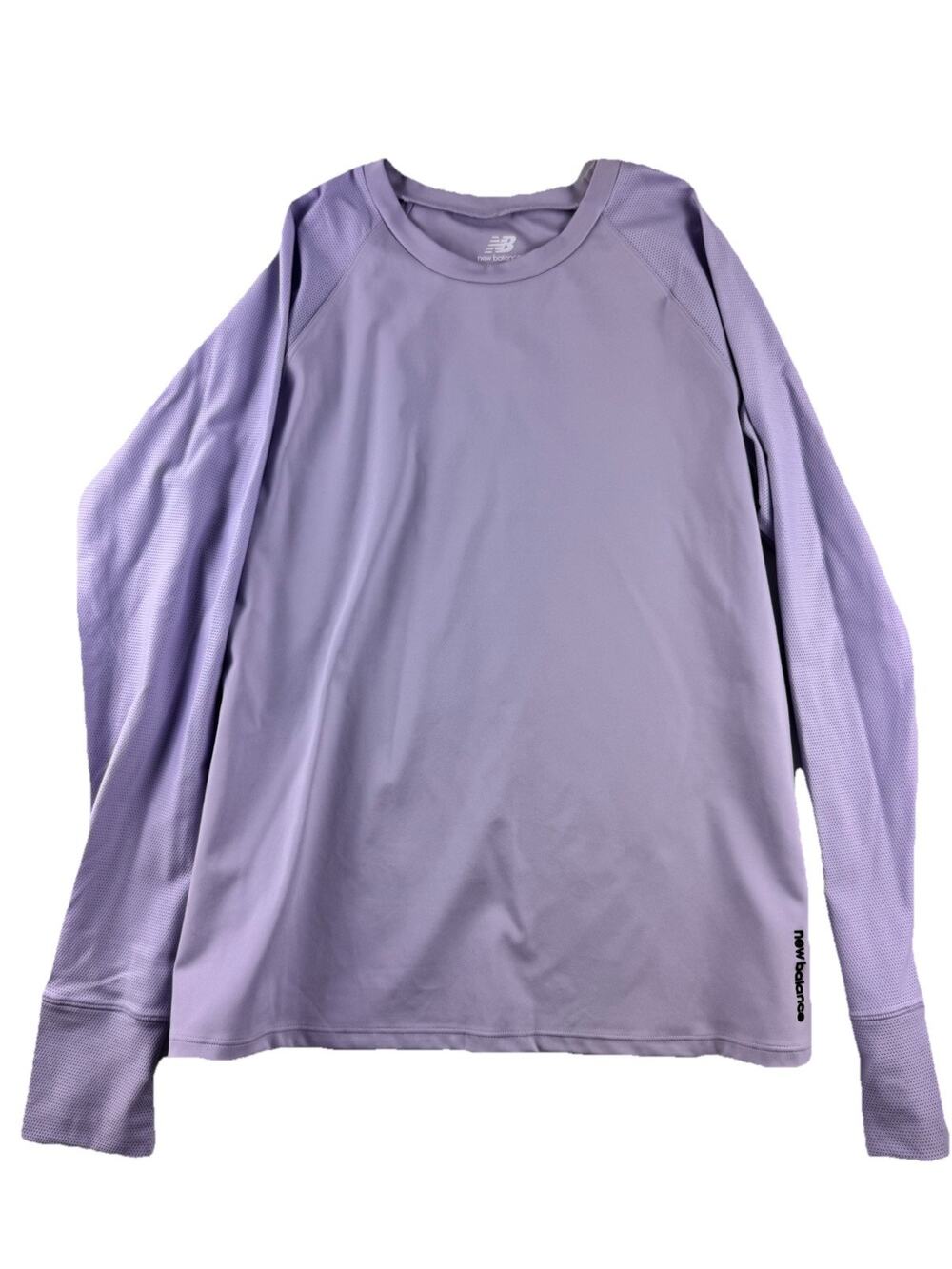 New Balance Women’s Long Sleeve Athletic Top Large Lilac Mesh Activewear